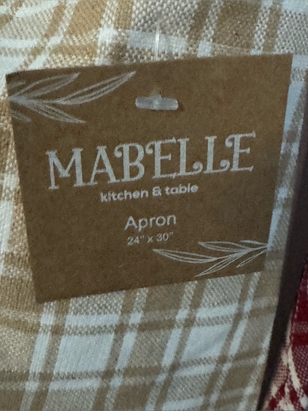Mabelle Kitchen & Table Buffalo Plaid Woven Apron - Picture 7 of 11